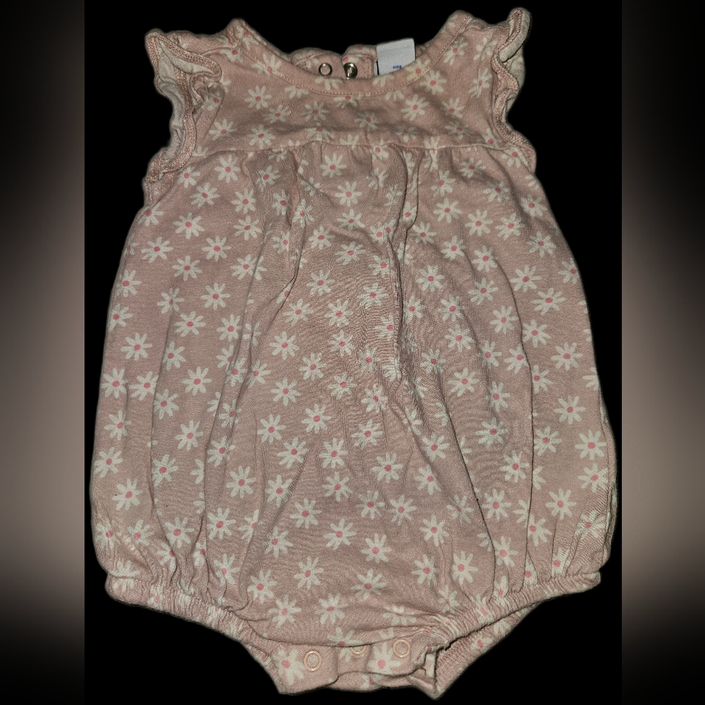 Pink Floral Baby Romper